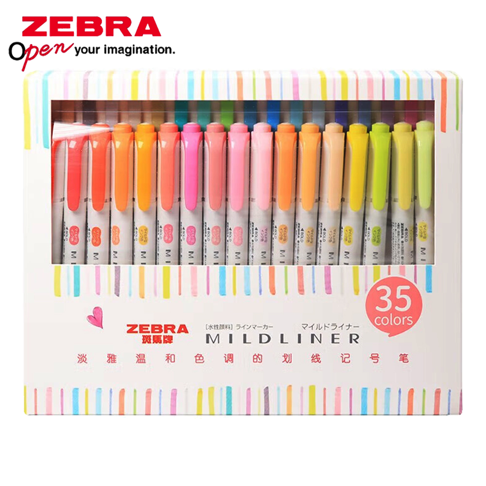35 Color ZEBRA Mildliner Highl - Pastel Highlighter Set Double Ended ulasan dan harga