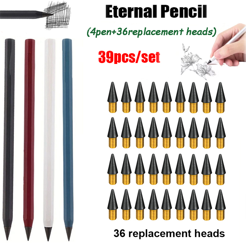 39pcs/set Creative Metal Penci - Writing Tools ulasan dan harga