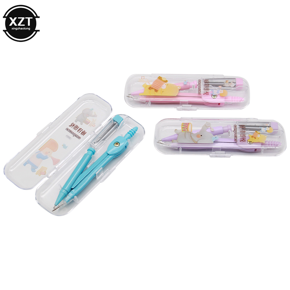 School Compass Cute Girl Stati - Math Geometry Set With Compass ulasan dan harga