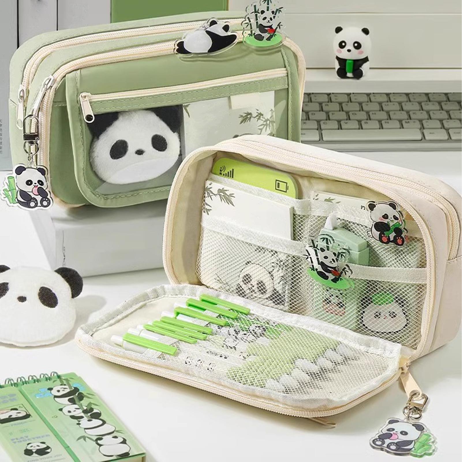 Aesthetic Pencil Case Panda Pe - Aesthetic Large Pencil Case Pouch ulasan dan harga
