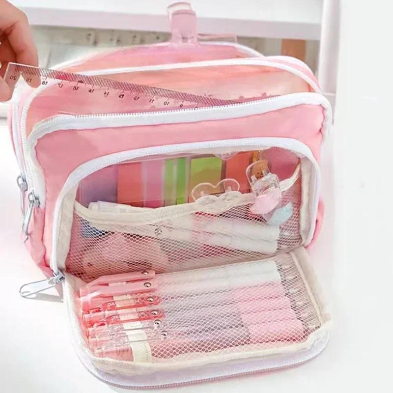 Portable Large Capacity Aesthe - Aesthetic Large Pencil Case Pouch ulasan dan harga