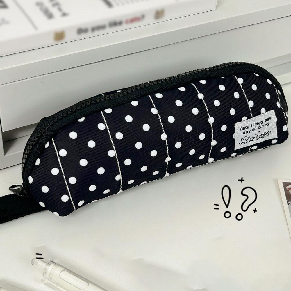 Aesthetic Polka Dot Pencil Cas - Aesthetic Large Pencil Case Pouch ulasan dan harga