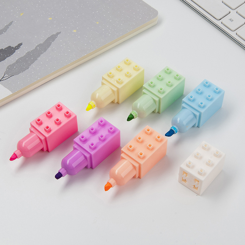 6pcs Pastel Color Body Buildin - Pastel Highlighter Set Double Ended ulasan dan harga