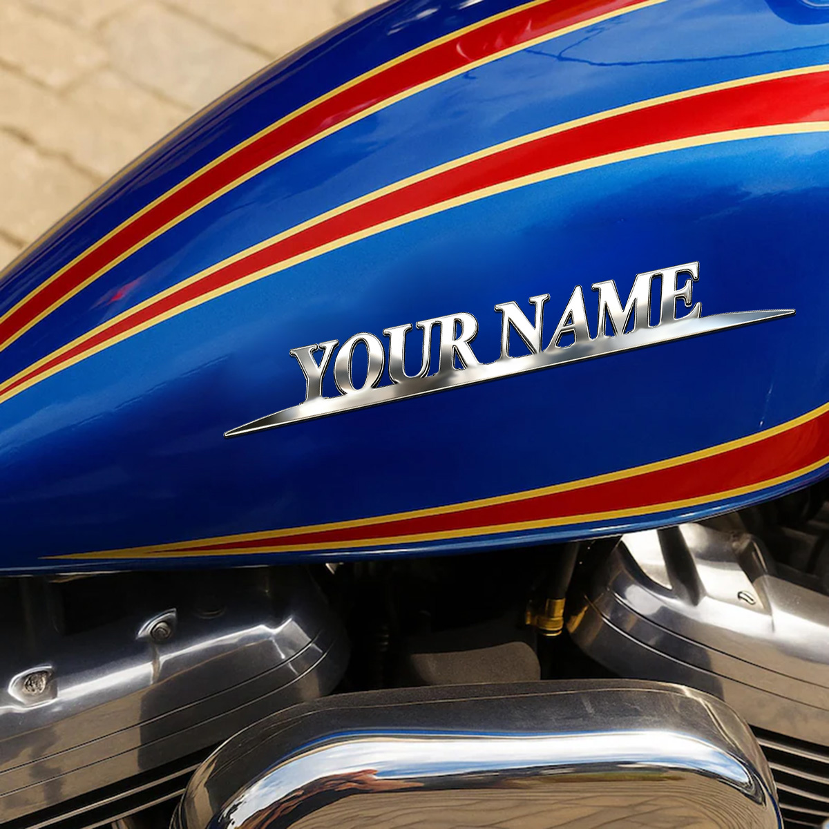 Metal Trendy YOUR NAME Sticker - School Supplies ulasan dan harga