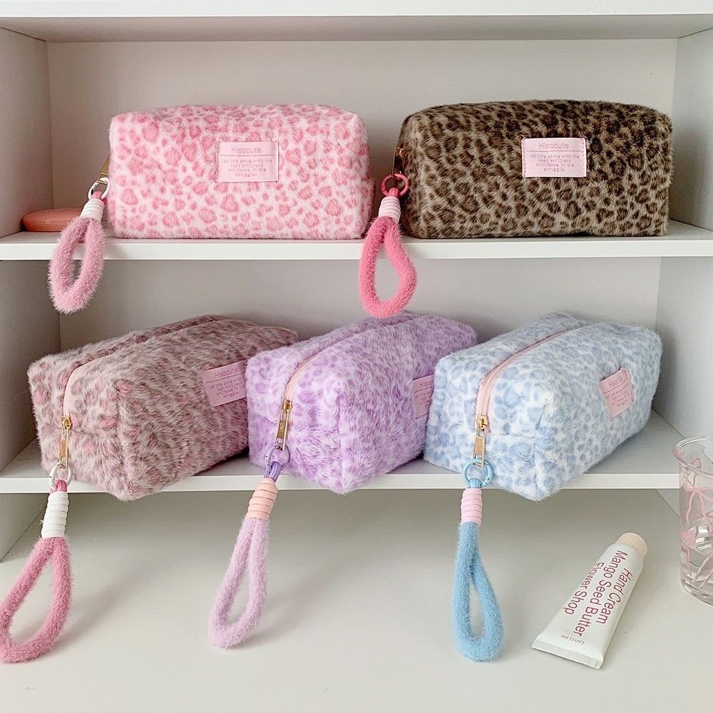 Pen Bag Leopard Stationery Bag - Aesthetic Large Pencil Case Pouch ulasan dan harga