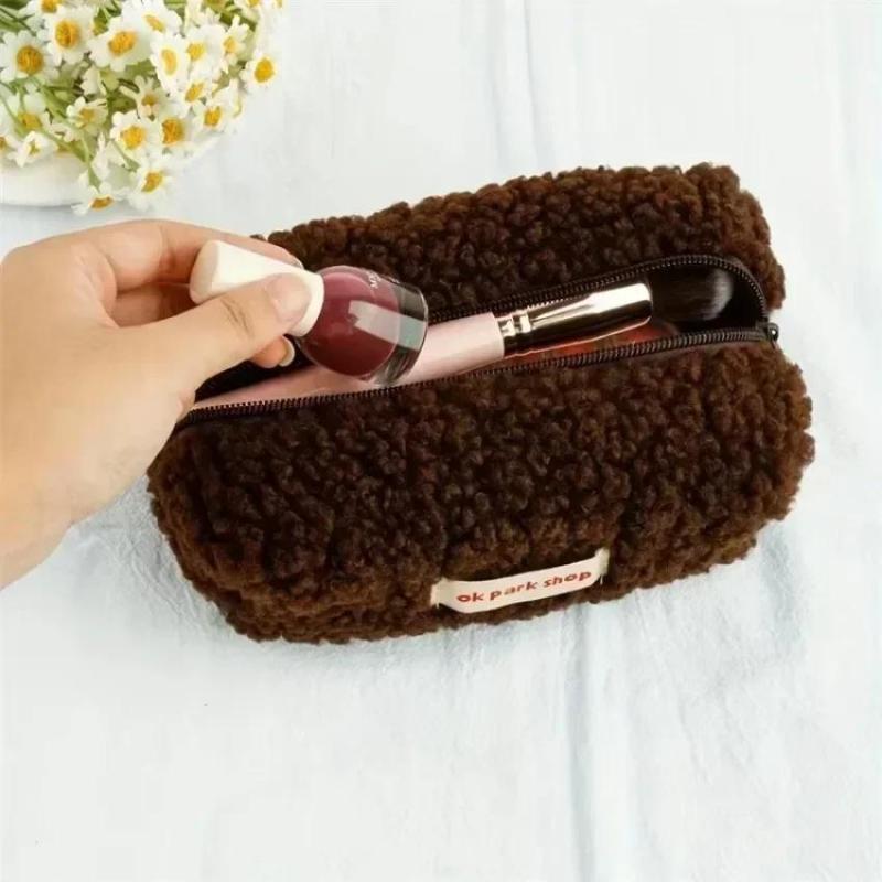 2026 Lamb Plush Storage Bag Si - Aesthetic Large Pencil Case Pouch ulasan dan harga
