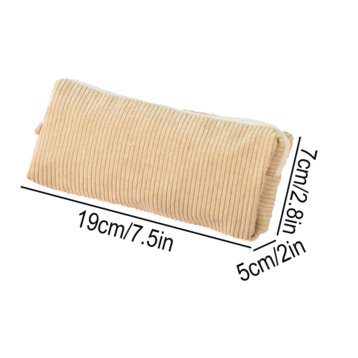Simple Corduroy Pencil Case, L - Aesthetic Large Pencil Case Pouch ulasan dan harga