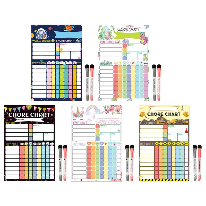 Magnetic Chore Chart Weekly Vi - Kids Magnetic Reward Chart Board ulasan dan harga