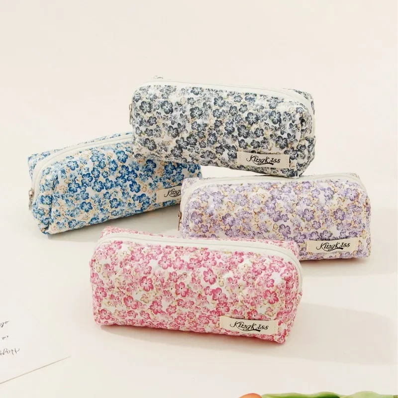 1 Piece Retro Floral Pencil Po - Aesthetic Large Pencil Case Pouch ulasan dan harga
