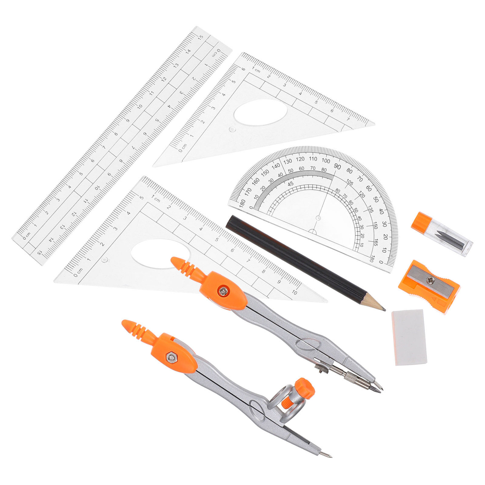 1Set Plastic Alloy Compass Pro - Math Geometry Set With Compass ulasan dan harga