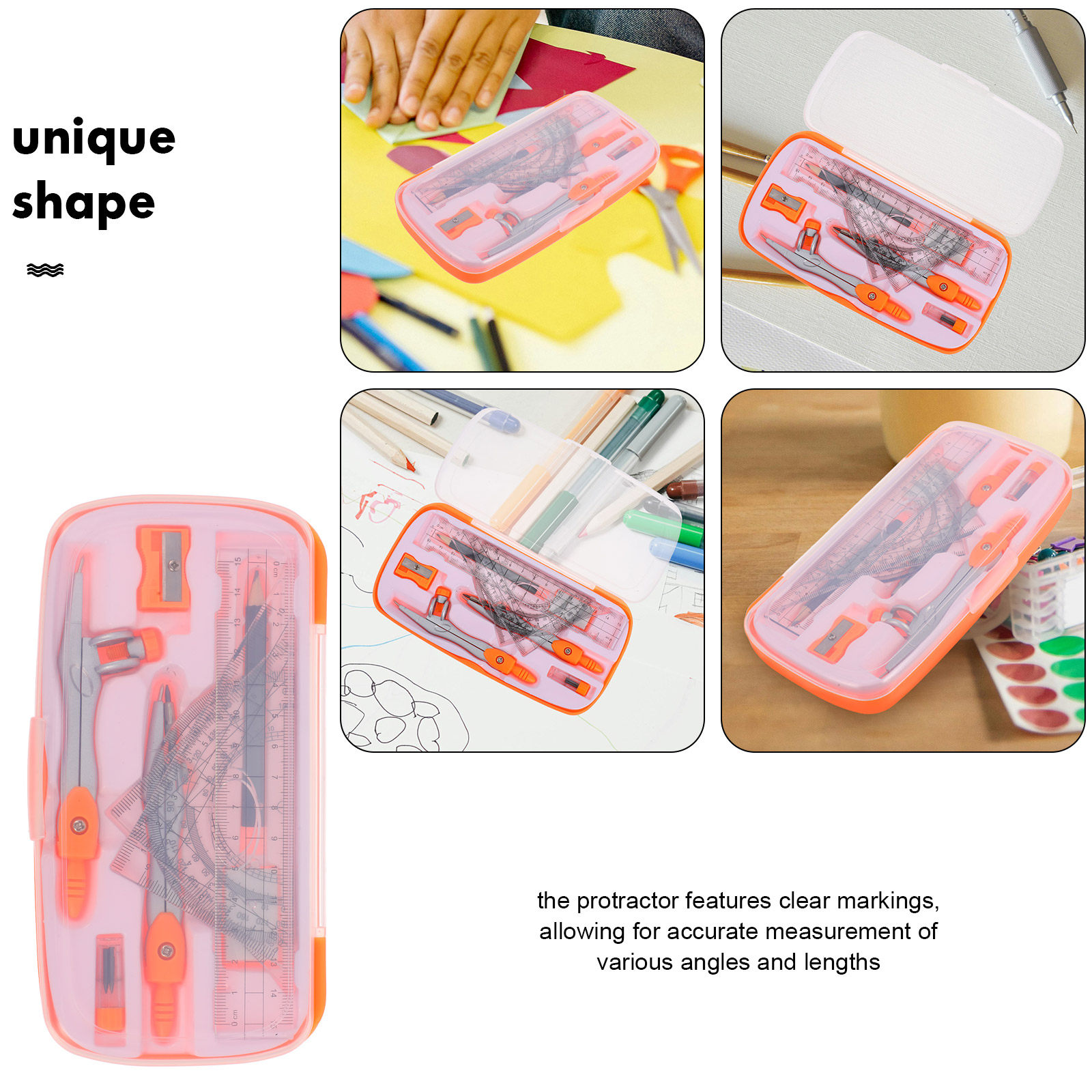 1Set Plastic Alloy Compass Pro - Math Geometry Set With Compass ulasan dan harga