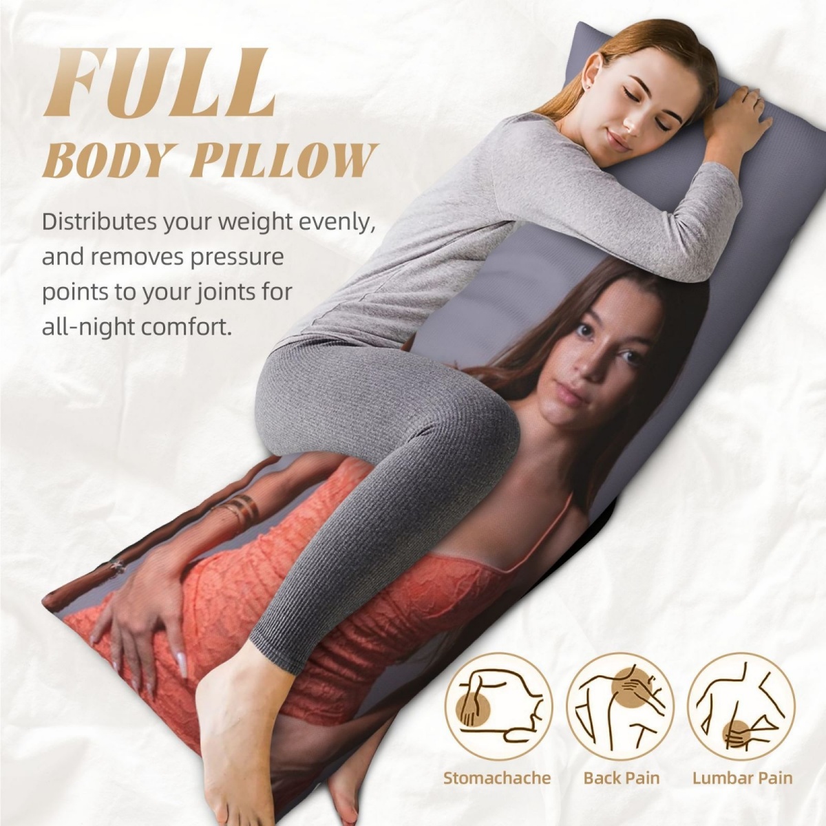 1 Custom Photo Body Pillowcase - School Supplies ulasan dan harga