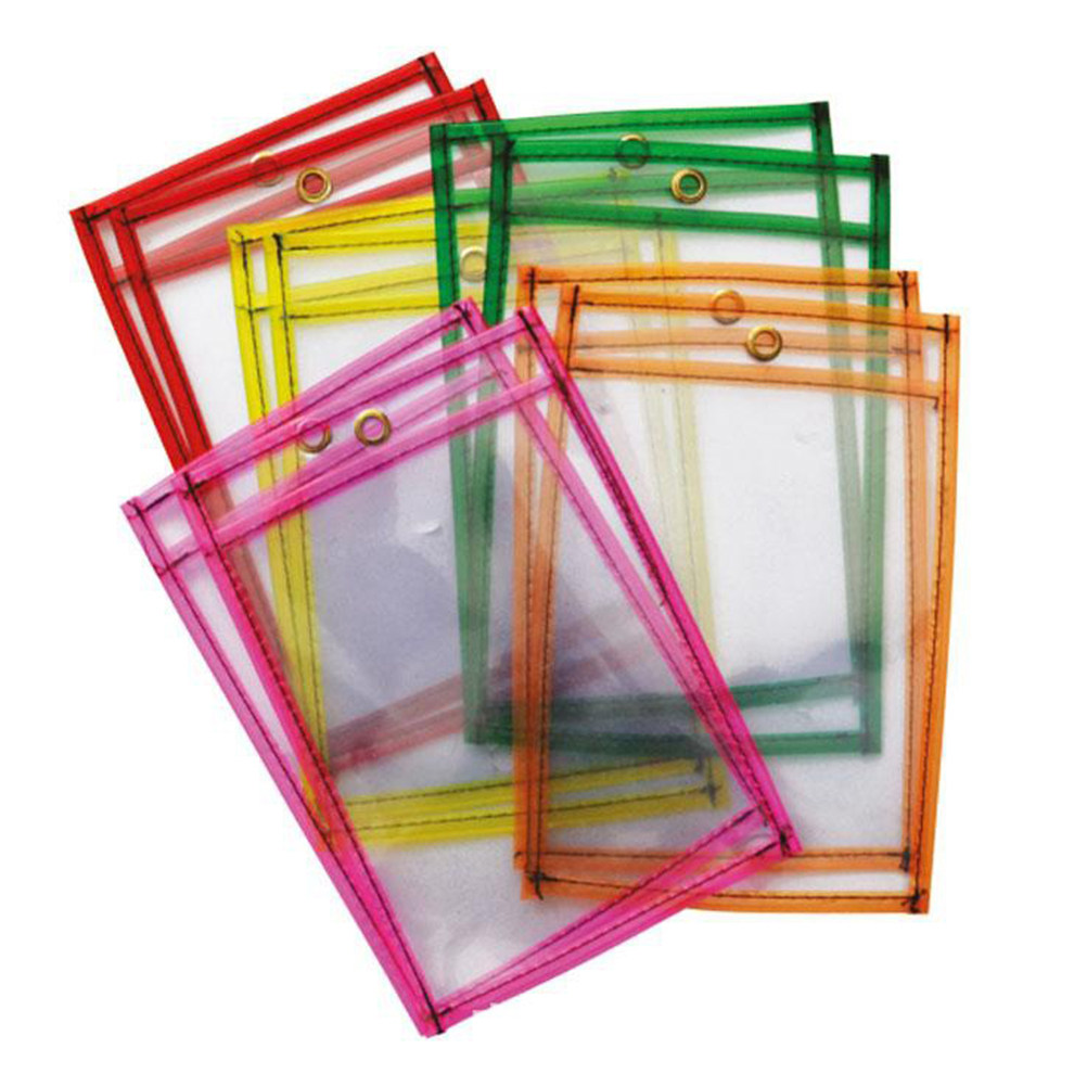 10Pcs Dry Erase Pockets Clear  - Writing Tools ulasan dan harga