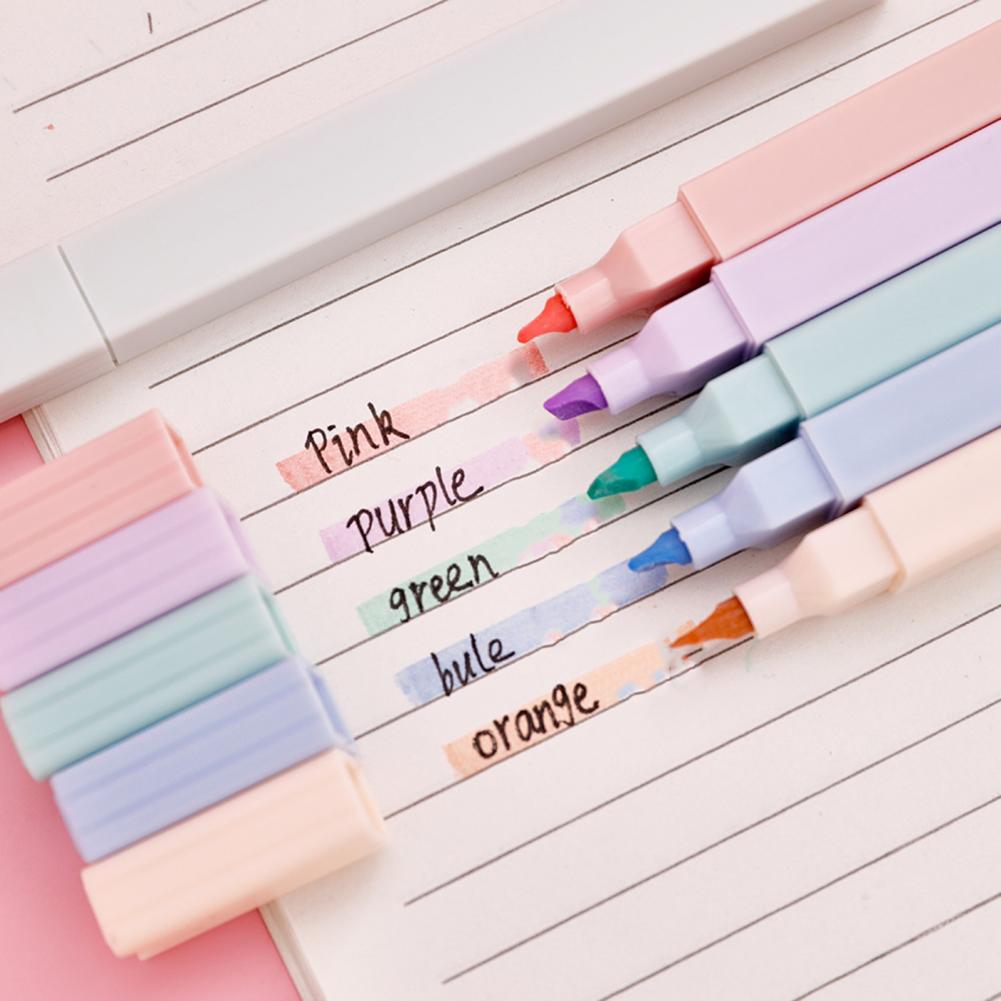 Colorful Highlighters 6pcs Pas - Pastel Highlighter Set Double Ended ulasan dan harga